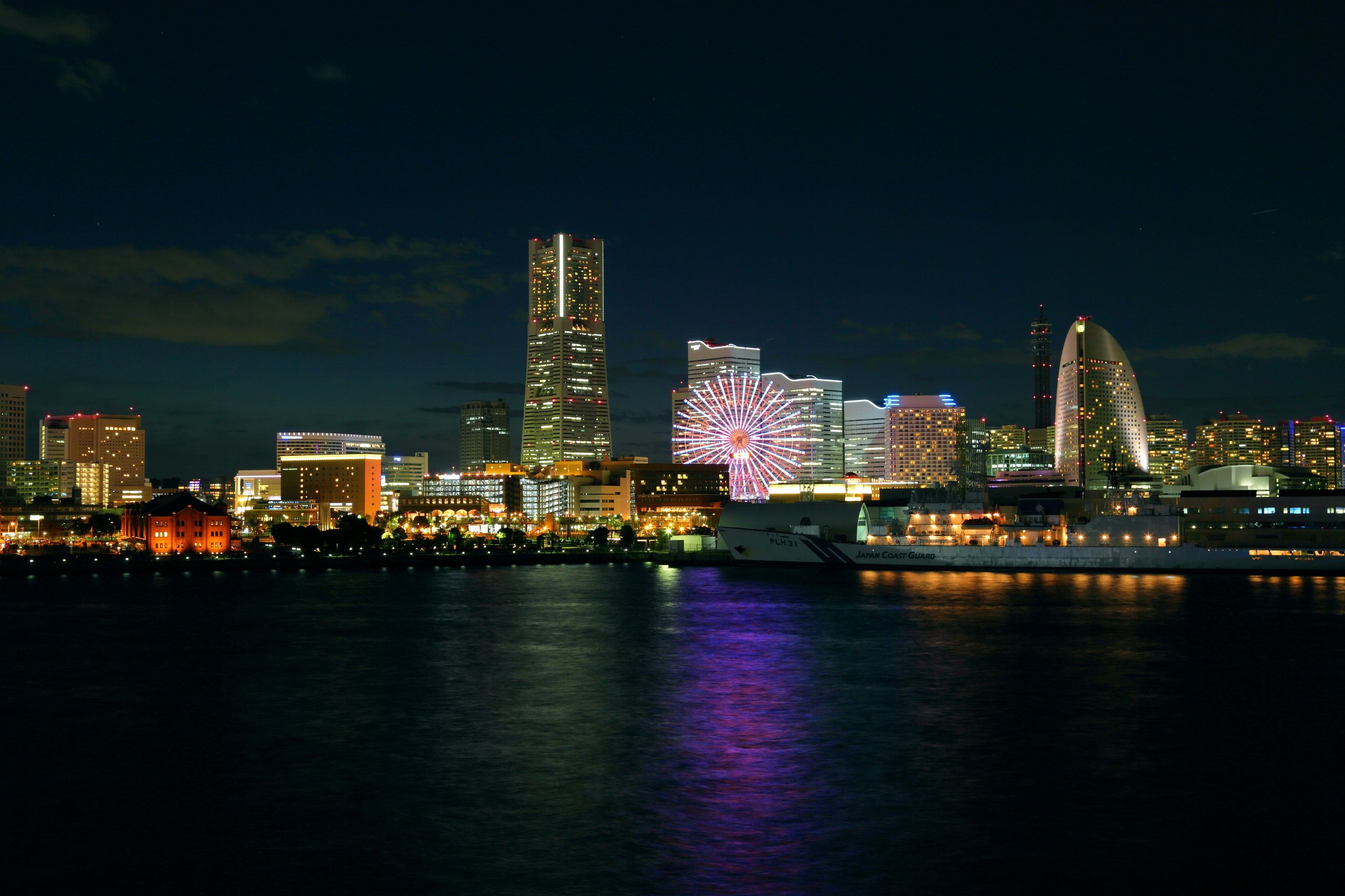 横浜みなとみらいの夜景。
